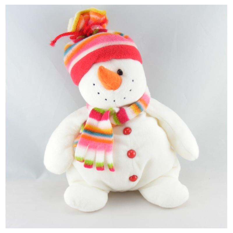 Doudou bonhomme de neige rouge blanc PETIT BATEAU
