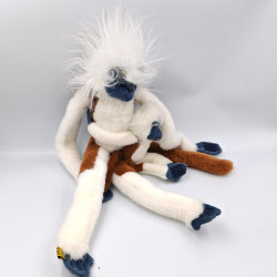 Peluche singe blanc marron gris avec bébé WILD REPUBLIC