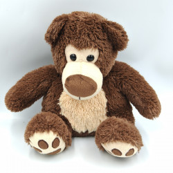 Doudou peluche ours brun marron BIG NOSE BUDDIES