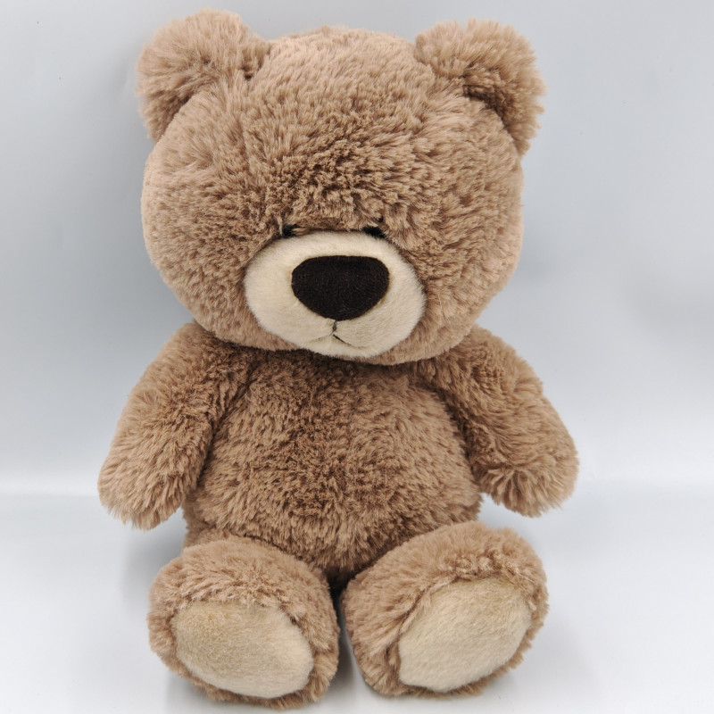 Doudou peluche ours beige marron TOY PLACE