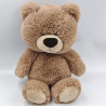 Doudou peluche ours beige marron TOY PLACE