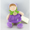 Doudou lutin fille aubergine DOUDOU ET COMPAGNIE