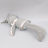 Doudou ours gris blanc bleu rayé Zen KALOO