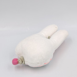 Petit doudou musical lapin blanc rose VERTBAUDET