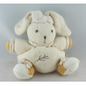 Doudou lapin patapouf écru beige feuille KALOO