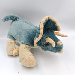 Peluche dinosaure bleu beige Tricératops WILD REPUBLIC