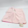 Doudou plat chien lapin rose orange papillon DOUKIDOU