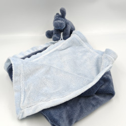 Doudou ane bleu marine poudre d'étoiles couverture NOUKIE'S