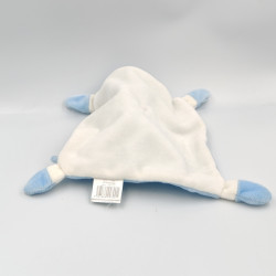 Doudou plat ours bleu blanc MES PETITS CAILLOUX CMP