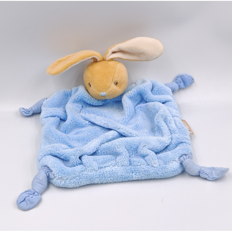 Doudou plat lapin plume bleu Blue KALOO