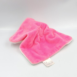 Doudou plat ours gris rose étoile CMP