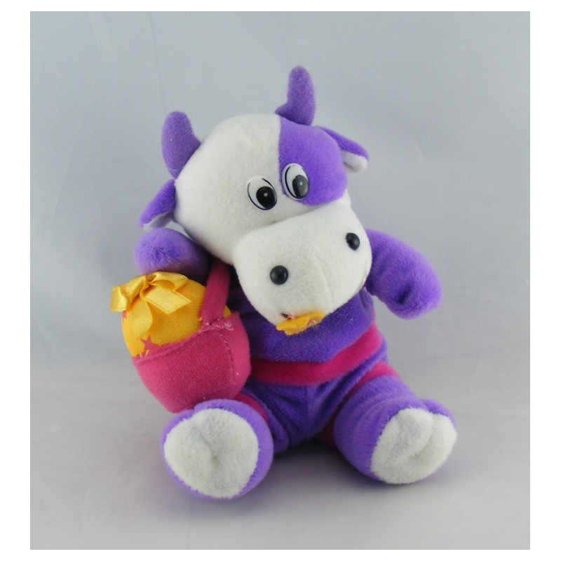 Doudou vache rose violet MILKA