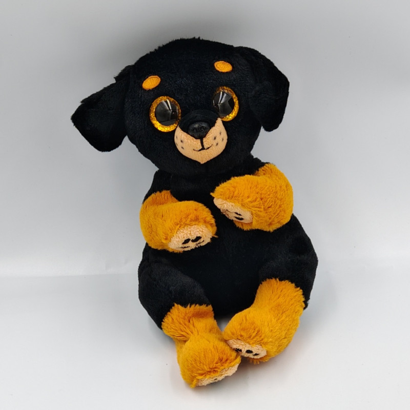 Doudou chien noir marron TY