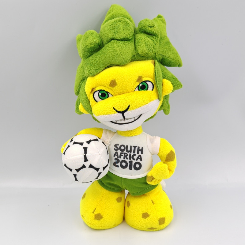 Peluche lion jaune vert South Africa 2010 FIFA