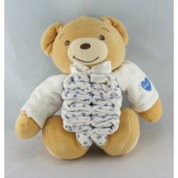 Doudou musical accordéon ours blanc vichy bleu KALOO