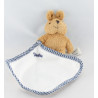 Doudou et compagnie lapin marron mouchoir blanc vichy bleu marine