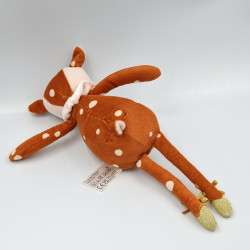 Doudou biche faon marron blanc pois SERGENT MAJOR
