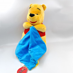 Grande peluche Winnie l'Ourson avec mouchoir bleu miel Disney PTS
