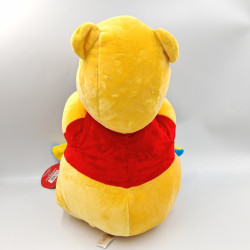 Grande peluche Winnie l'Ourson avec mouchoir bleu miel Disney PTS