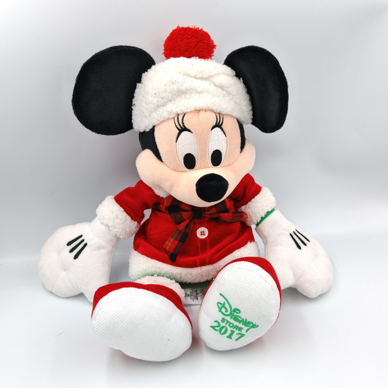 Peluche souris Minnie tenue de Noël Christmas DISNEY STORE 2017