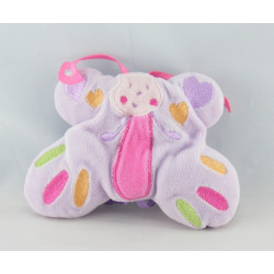 Doudou coccinelle rouge rose AUCHAN