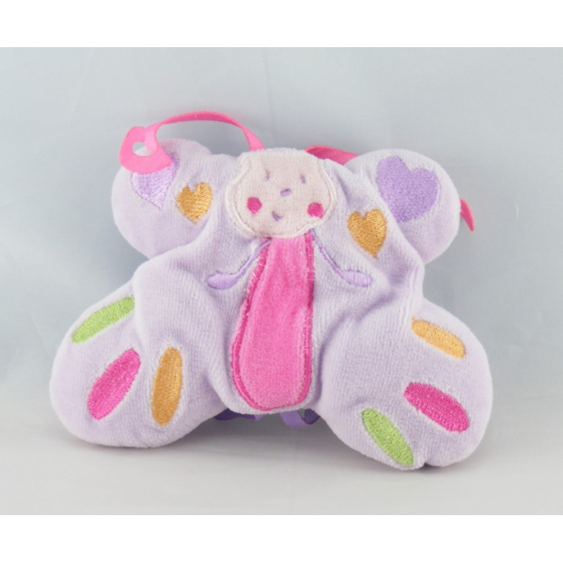 Doudou coccinelle rouge rose AUCHAN