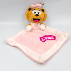 Doudou plat lion marron rose blanc Le Pal FOREST DISTRIBUTION