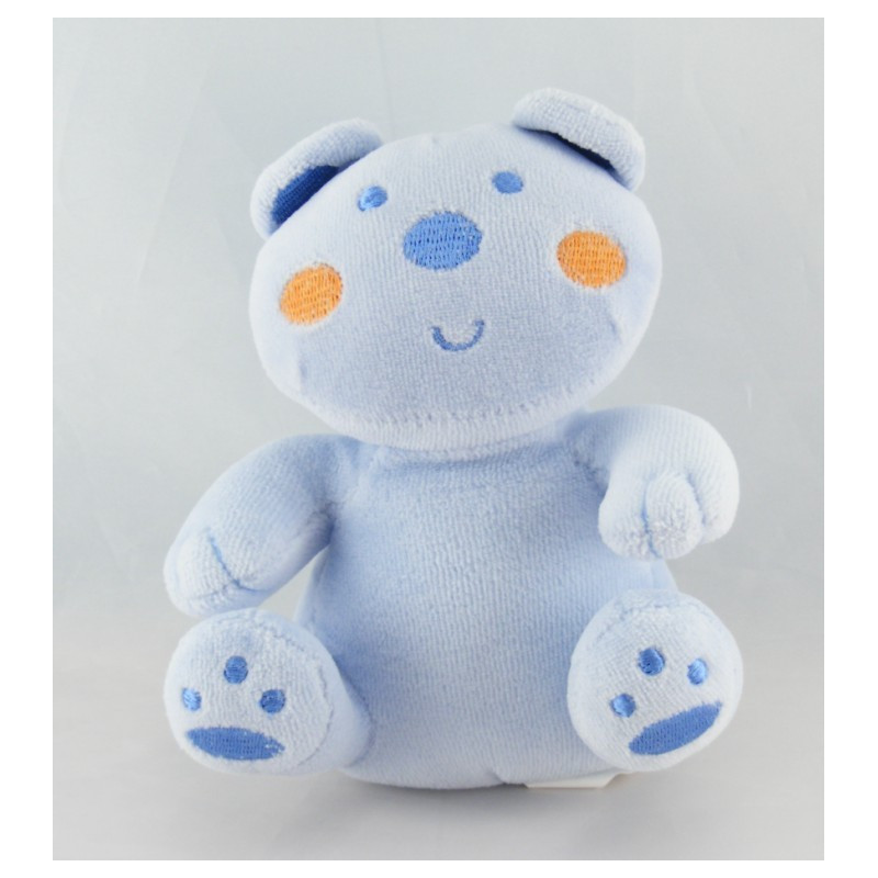 Mini doudou ours bleu AUCHAN