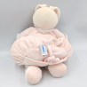 Doudou range pyjama lapin blanc rose coeurs NOUNOURS