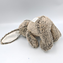 Doudou lapin marron noeud blanc fleurs COTTON BLUE