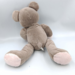 Doudou ours gris rose NICOTOY