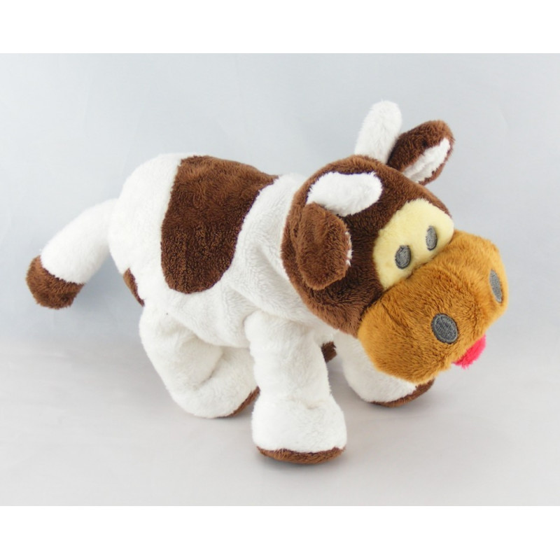 Doudou Vache blanche tache marron HM - H.M H ET M
