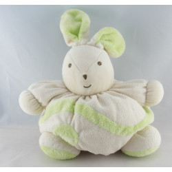 Doudou Lapin Boule patapouf rose fushia blanc Takinou