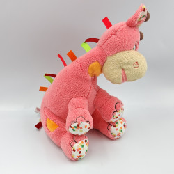 Doudou musical vache girafe rose LATITUDE ENFANT