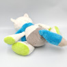 Doudou loup renard blanc gris vert bleu TEX BABY