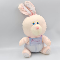 Peluche Puffalump lapin rose mauve Je t'aime BIKIN