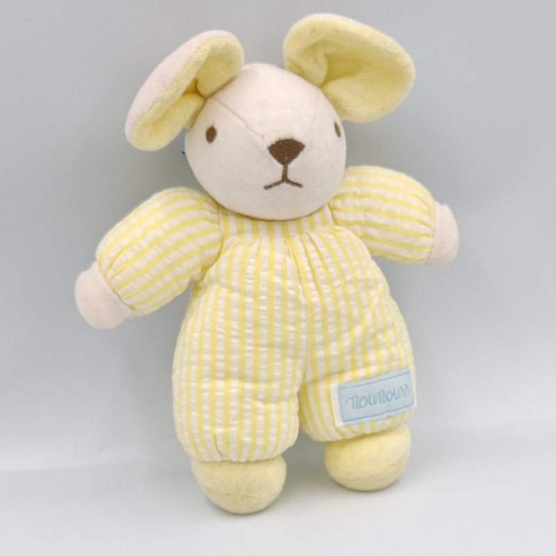 Doudou souris jaune rayé NOUNOURS