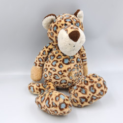 Doudou tigre léopard beige marron bleu NICI