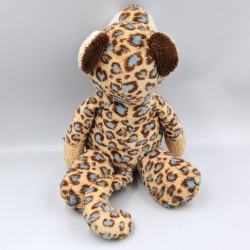 Doudou tigre léopard beige marron bleu NICI