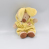Doudou ours déguisé en lapin beige jaune NICOTOY