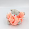 Mini Doudou ours Plume orange fluo KALOO