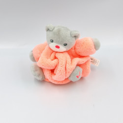 Mini Doudou ours Plume orange fluo KALOO