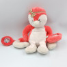 Doudou eveil oiseau pingouin rose blanc beige Daisy et Coco hochet NOUKIE'S