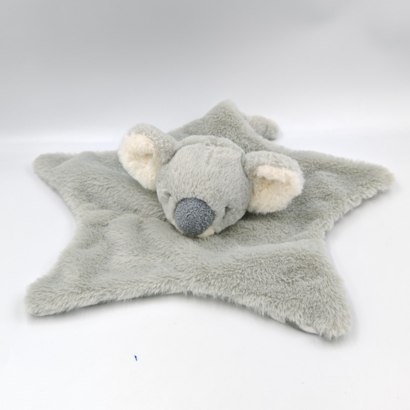Doudou plat koala gris blanc KEELECO