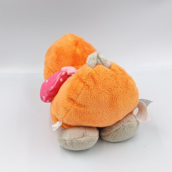 Doudou oiseau poussin orange gris Iris et Babette Noukie's