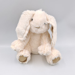 Doudou lapin blanc beige Amélie et Mélanie RAYNAUD