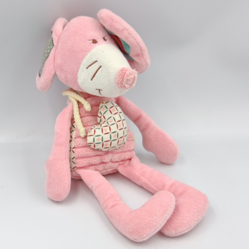 Doudou muical souris rose Bengy