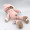 Doudou ours marron rose LOUISE MANSEN