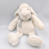 Doudou mouton blanc gris FAMIFLORA