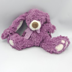 Doudou lapin rose prune ENESCO